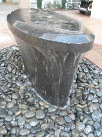Black Mexican beach pebble pathway